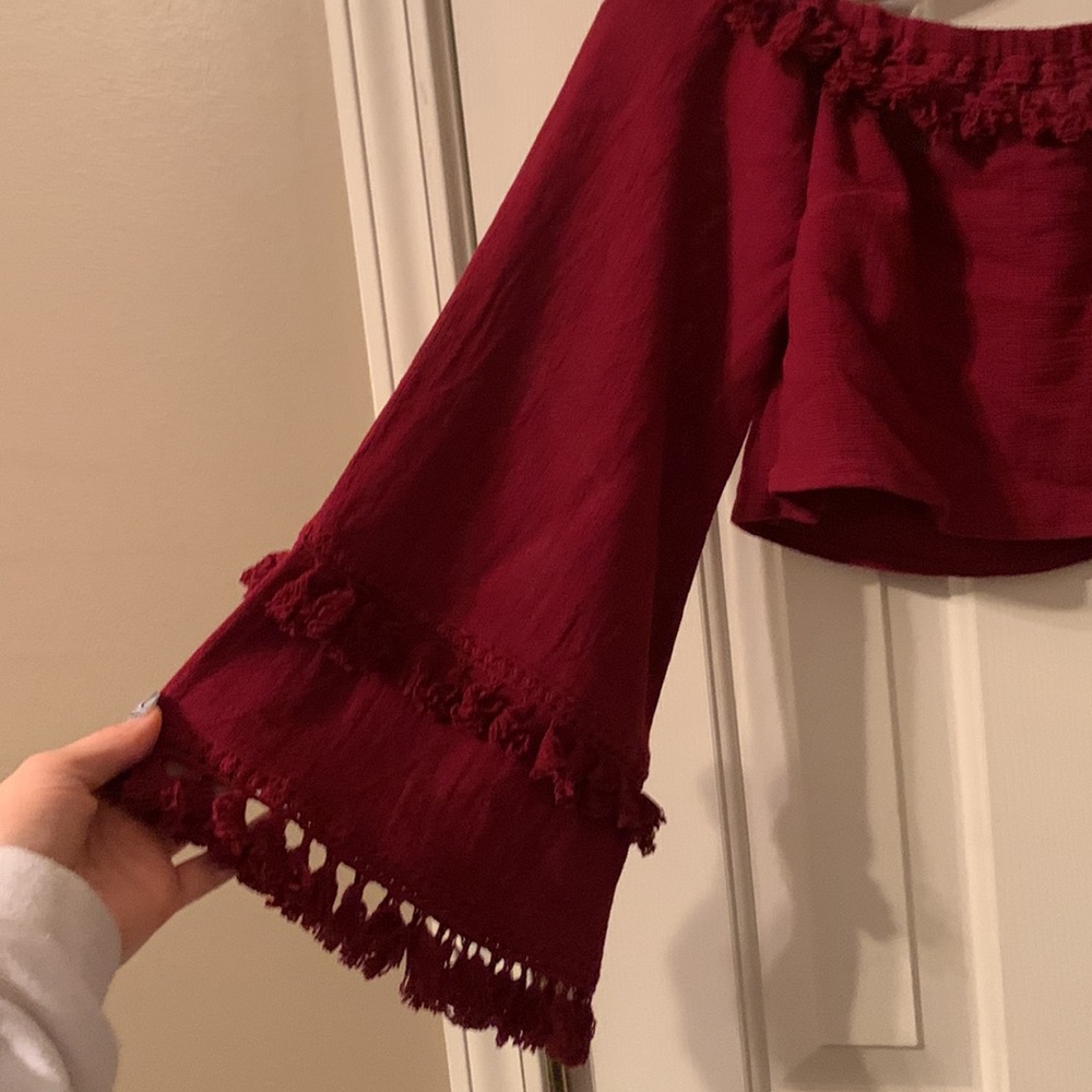 American Threads By Native Daughters Burgundy Tas… - image 4